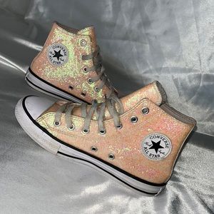 Converse chuck Taylor all star hi glitter barely rose